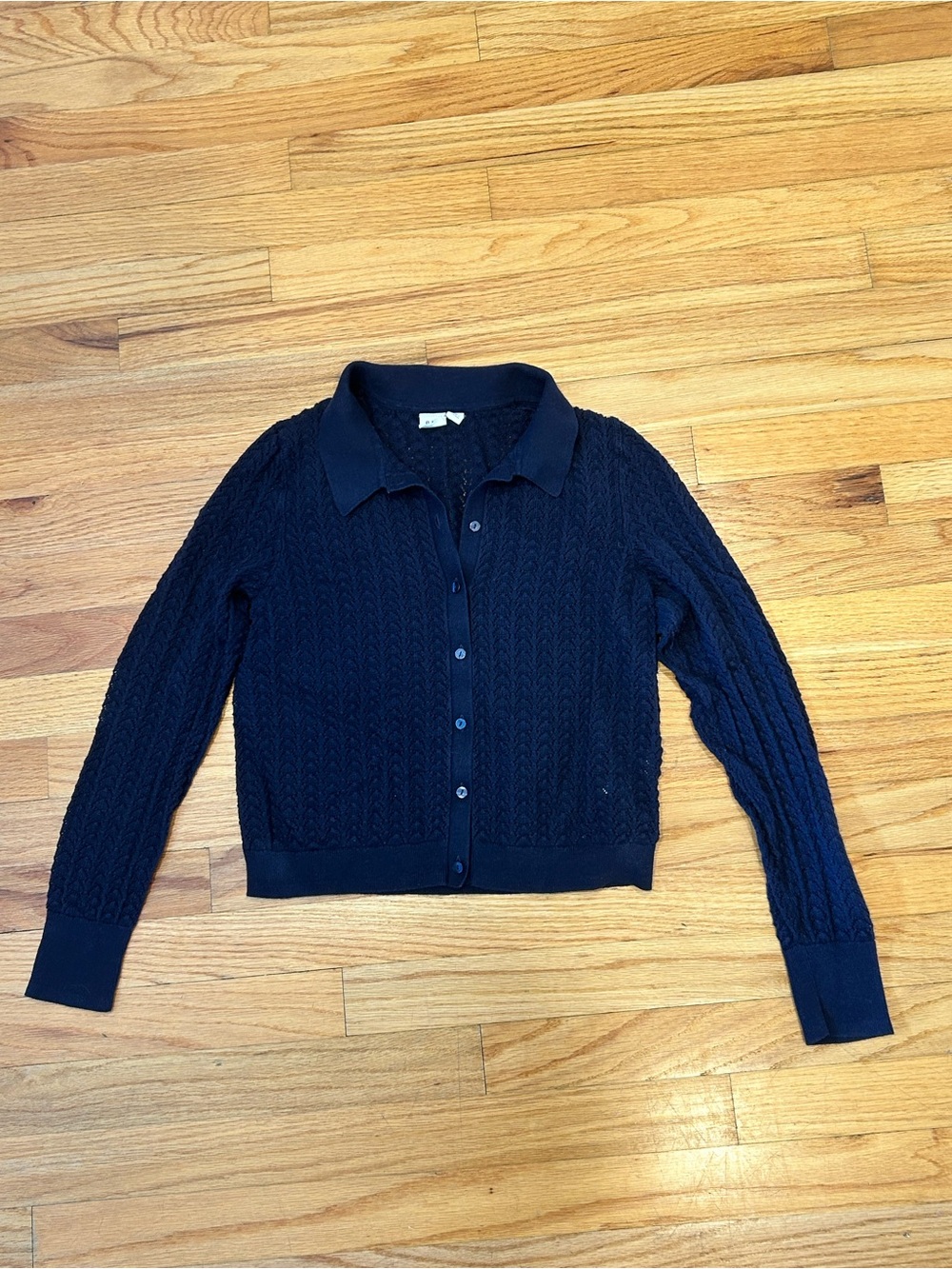 GAP Navy Rib Tank with Navy Button-Front Cardigan Set - Picture 6 of 15